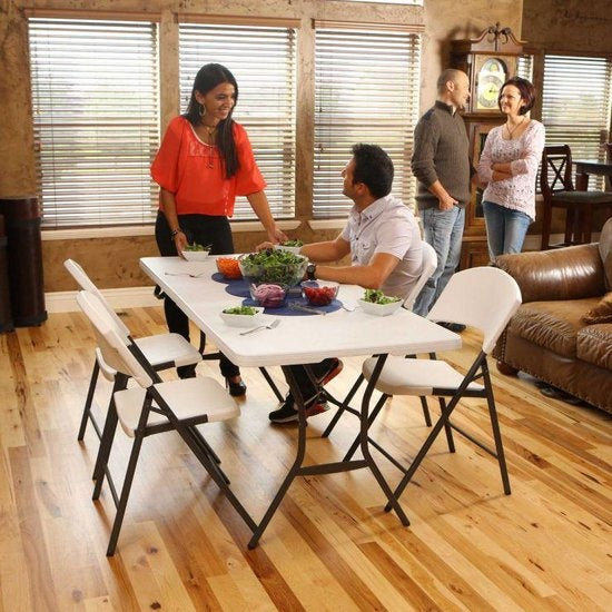 Lifetime - Arbeitstisch - Buffettisch - 180 cm - klappbar wie ein Koffer - weiß