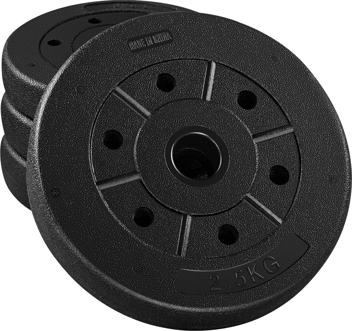 Yaheetech verstellbares Hantelset 2x 15 kg schwarz - 33,7 cm Langhantel - Ø30 mm Griff