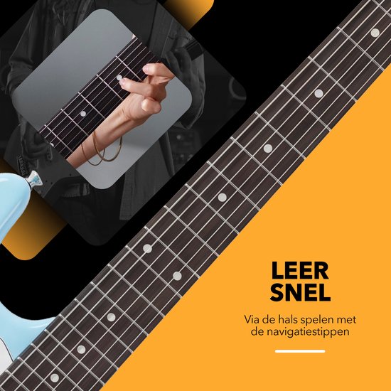 Finesse E-Gitarre mit Verstärker – inklusive Videokurs – Gitarre – Erwachsene – Kinder – Blau