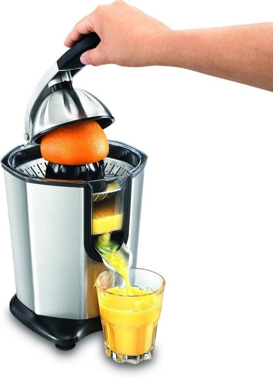 Solis - Citrus Juicer 8453 - Elektrische Orangenpresse - Stahl - 160 Watt - Silber/Schwarz