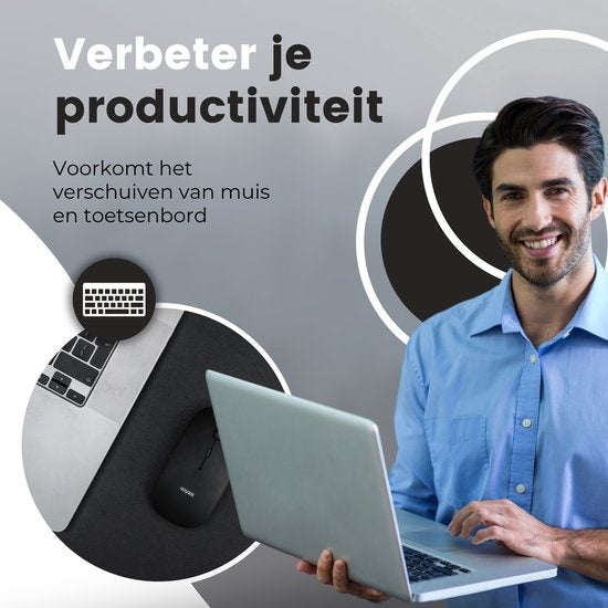 WURK Professional Schreibtischunterlage Kunstleder - Schreibtisch-Organizer - Schreibtischzubehör - Mauspad XXL- Inklusive Kabelclip - 120x60 - Schwarz