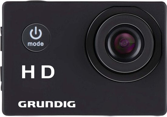 Grundig Action Camera HD720P - Unterwasserkamera - Wasserdicht bis zu 30M - 2" LCD Bildschirm - Inkl. diversem Zubehör - Bewegungserkennung - Schwarz