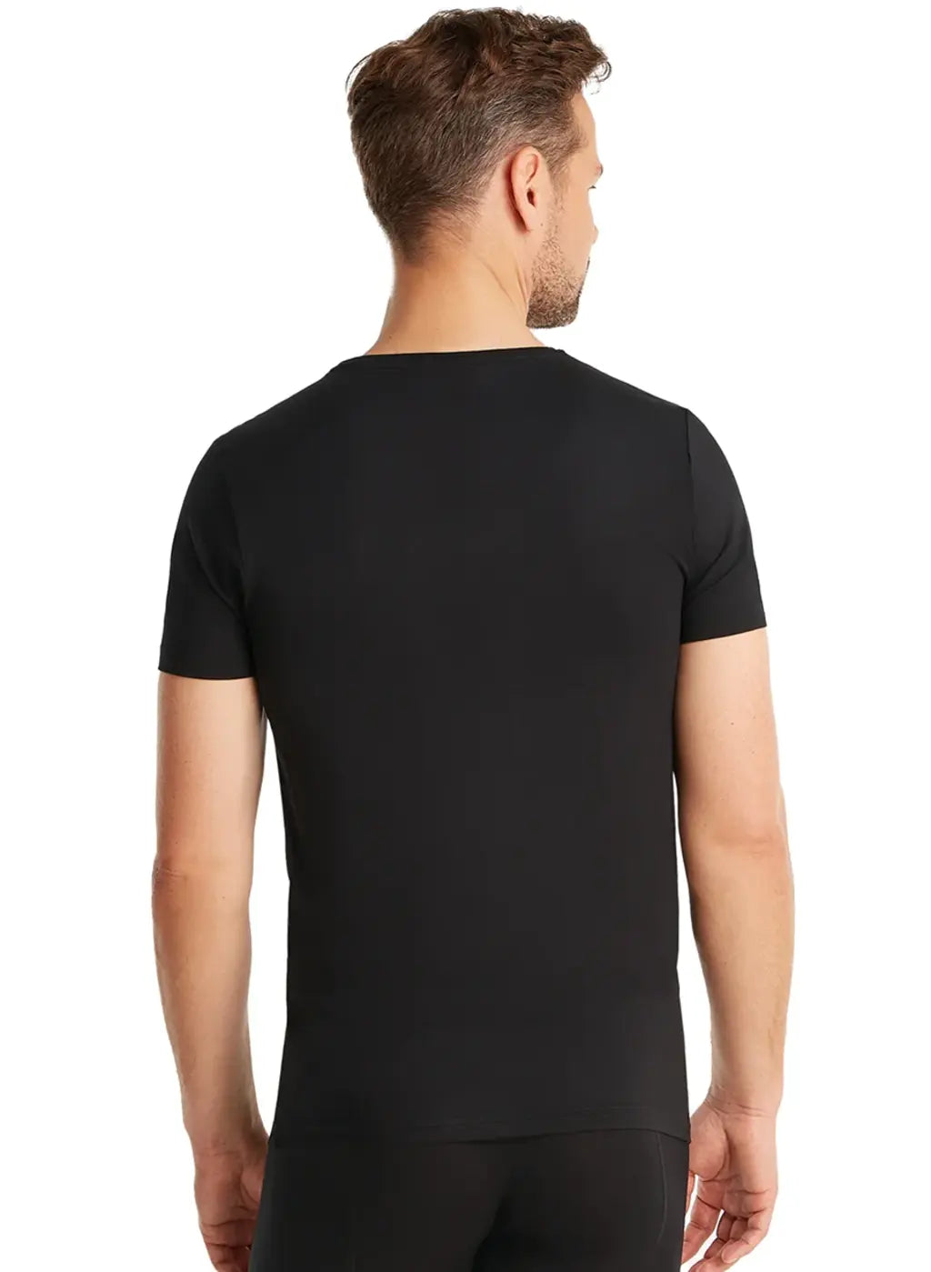 3x Ten Cate - Bamboo Basic Herren T-Shirt - Rundhalsausschnitt - Schwarz - Größe S
