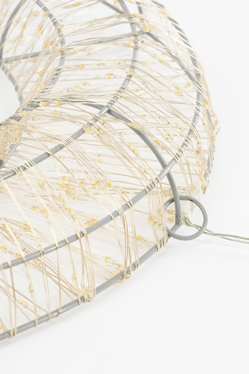 Luca Lighting - Lichtkranz - Warmweiße LED-Beleuchtung - Ø45 cm - Silber