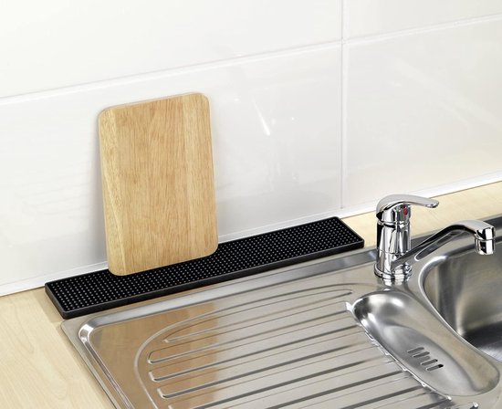 Wenko Abtropfmatte 8 x 42 cm, schwarz