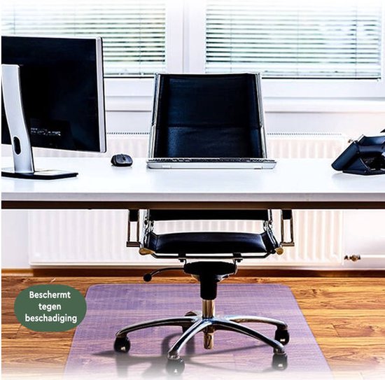 BRASQ Bürostuhlmatte CM200 - Transparent - 120x150 cm - Hochwertiges PVC - Bodenschutzmittel für harte Böden