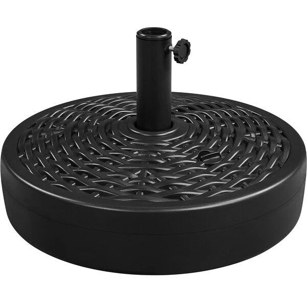 Yaheetech Sonnenschirmständer Ø 50 cm – Schwarz – Befüllbarer Sonnenschirmständer mit Wasser oder Sand für Sonnenschirme mit einem Durchmesser von 38–48 mm