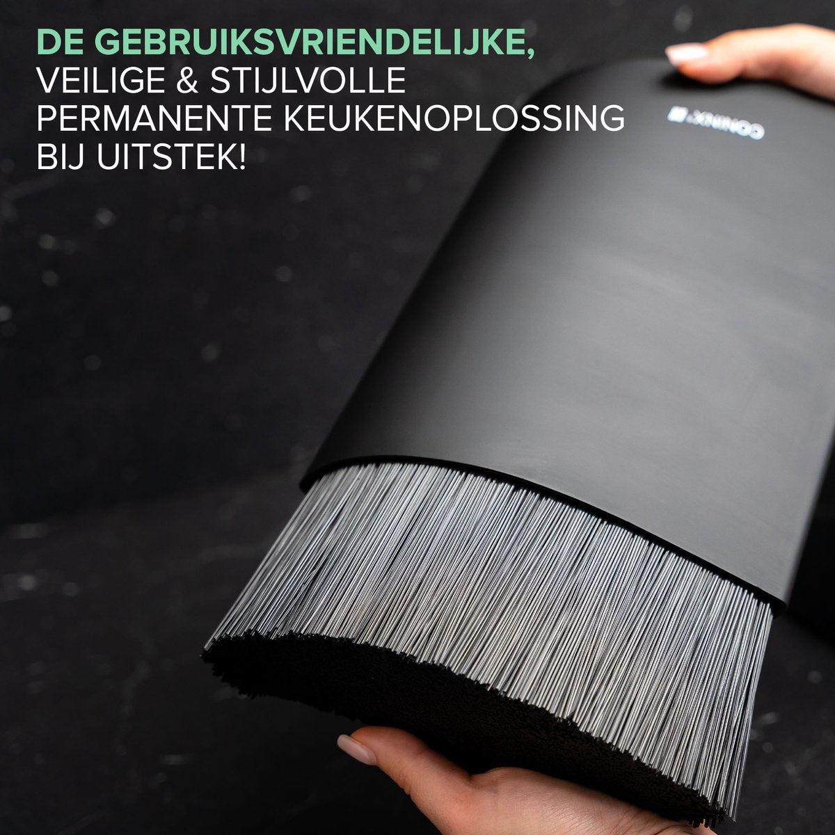 Coninx Viro Messerblock - Messerhalter Universal - ausgenommen Messer - Kunststoff - Schwarz