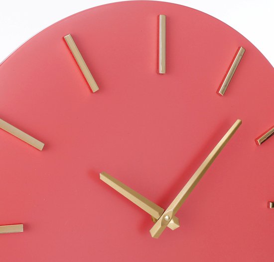 Mica Decorations Brixen Wanduhr - Ø36 cm - Rosa