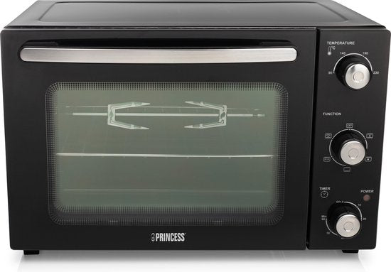 Princess 112751 – Freistehender Heißluftofen – 6 Stufen – 32 Liter – 1500 W – Schwarz