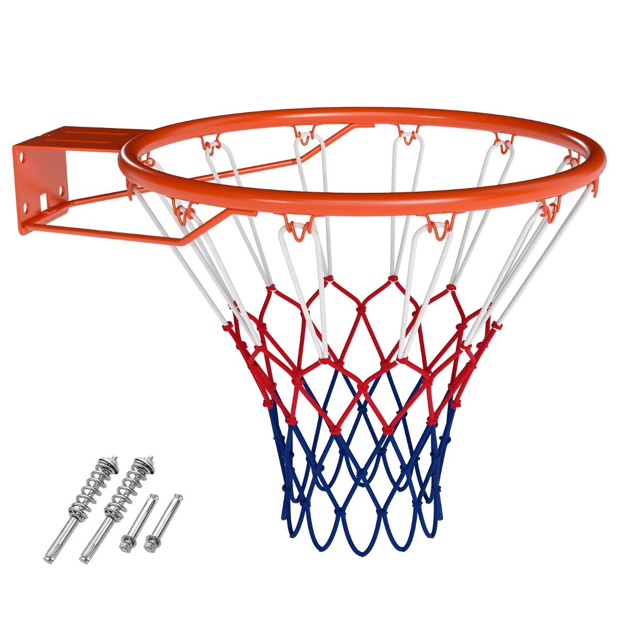 Coast Basketballkorb Ø 45 cm, orange – wetterfestes Netz – für Wand, Tür und Basketballmast