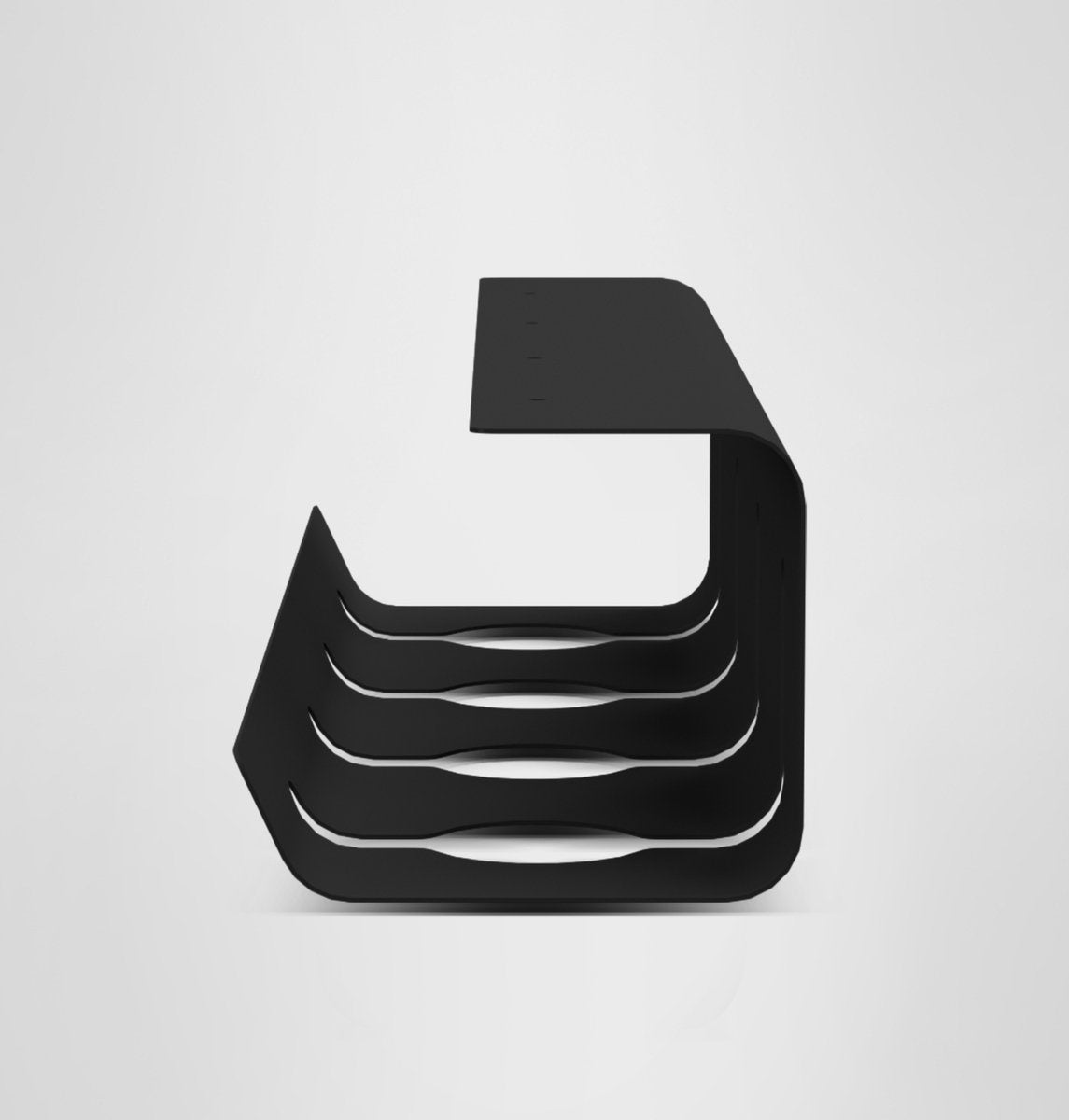 Stilemo Cable Tray Desk - Kabelhalter 43 CM - Kabelorganisator - Verschiedene Befestigungsmöglichkeiten - 5 KG Tragfähigkeit - Schwarz