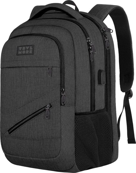 TRVLMORE Rucksack - 36L - 17 Zoll - Laptop-Rucksack - Schultasche - Unisex - Spritzwassergeschützt Anthrazit