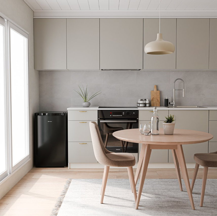 KitchenBrothers Gefrierschrank - 64L - Kompakte Tischplatte - 3 Gefrierschubladen - Gefrierschrank - Freistehend - Schwarz