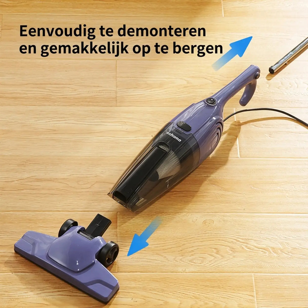 Ochama 2-in-1-Staubsauger mit Kabel (Hand- und Stabstaubsauger) 0,5 l – Leicht, 500 W hohe Saugleistung, schlankes Design, transparenter Staubbehälter, einfach zu montieren/demontieren – Ideal für Haushalte mit Haustieren