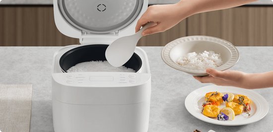 Xiaomi Multifunktionaler Reiskocher 4 l | Reiskocher | 10 Kochfunktionen | 30-Minuten-Schnellkochfunktion | 24-Stunden-Timer | 12 Stunden Warmhaltefunktion | Eierkocher