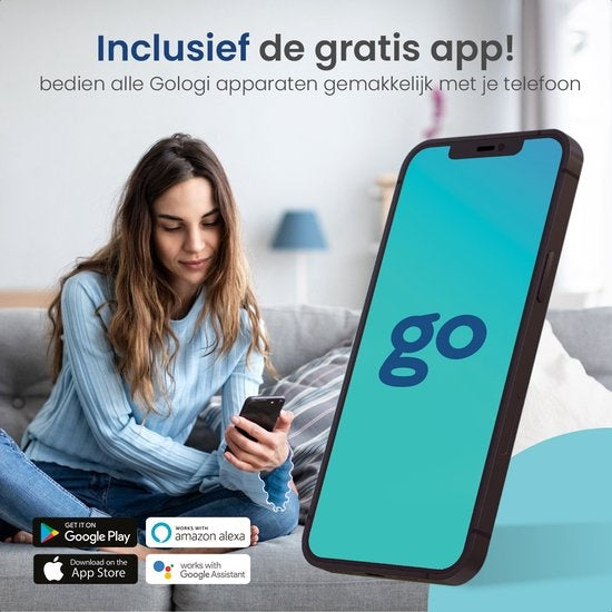 Gologi Superior Outdoor Kamera 2 - Außenkamera mit Nachtsicht - Sicherheitskamera - Wand- und Dachmontage - 4MP - Mit Wifi und App - Schwarz