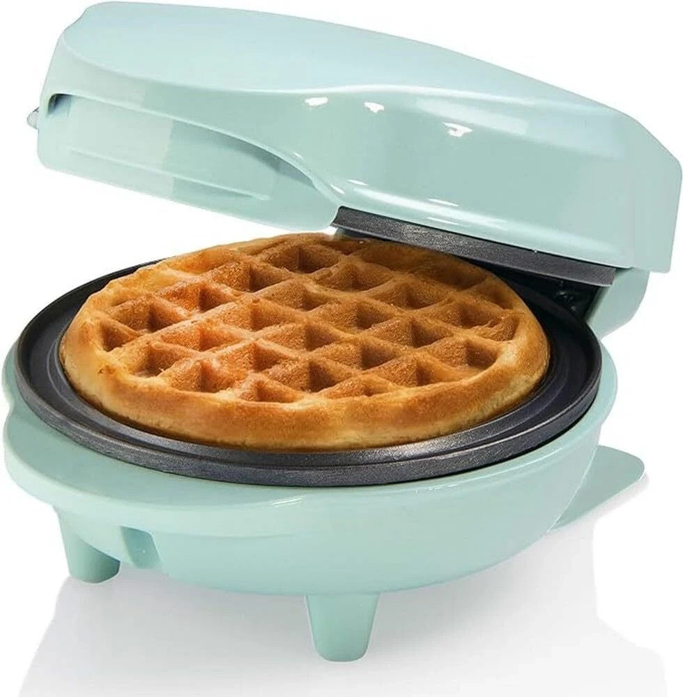Bestron Sweet Dreams AMWE600G Mini-Waffeleisen 550 W – Temperaturregelung – Waffeln mit Ø 10 cm – Mint