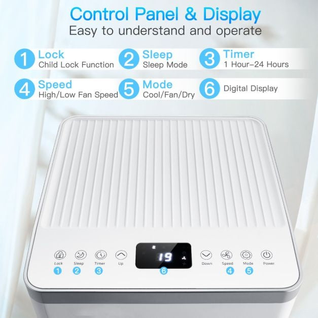 Coast 3-in-1 Mobiles Klimagerät - mit Abluftschlauch - 7000BTU - Weiß