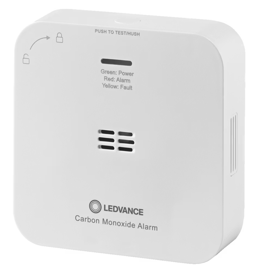 Ledvance Smart Wifi Kohlenmonoxidmelder - 85x27x85 mm - Kompakt und intelligent - Weiß