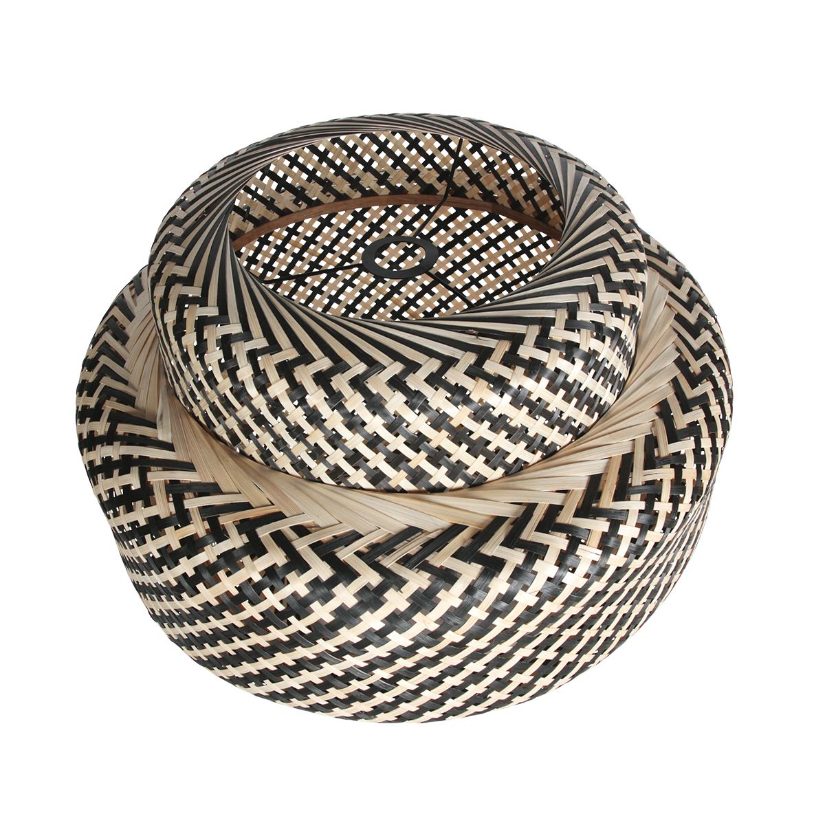 AN Lampenschirm Bamboo 53 × 40 cm - Creme/Schwarz