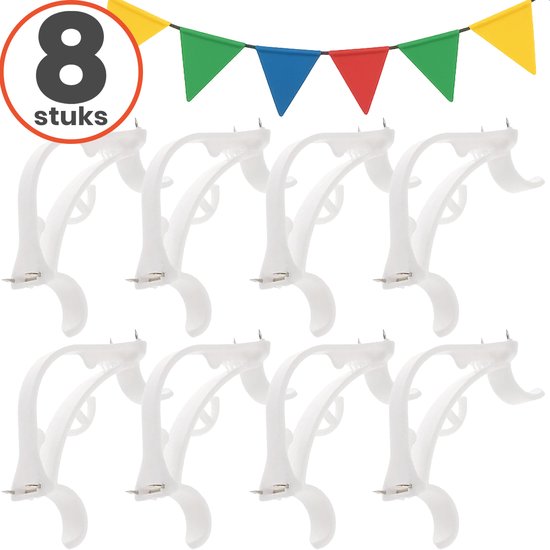 Loti Living Sling Clips - 8 Stück - Sling Clips zum Aufhängen von Girlanden - Corner Clips - Wiederverwendbare Party Clips - Slinger Clips für Ecken