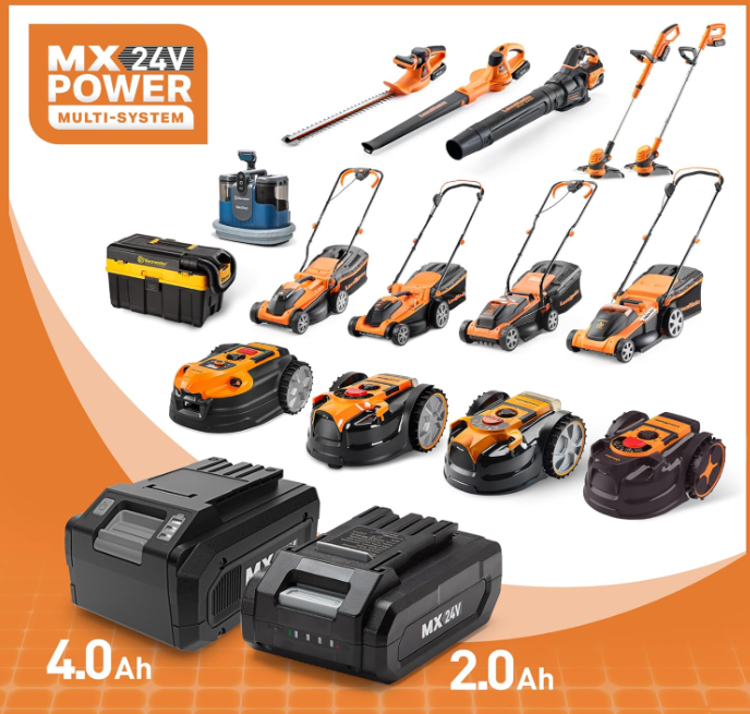 LawnMaster VBRM18AMIDR Mähroboter – Gelb – 72,5 x 42,5 x 32,3 cm – Bis zu 500 m²