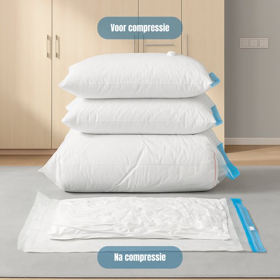 Travelly® Vakuumbeutel & Reisebeutel Set - Aufbewahrung von Kleidung & Reisen - Luftdicht - Inklusive Pumpe - Wiederverwendbar - Platzsparend - Set mit 24 Stück - Transparent