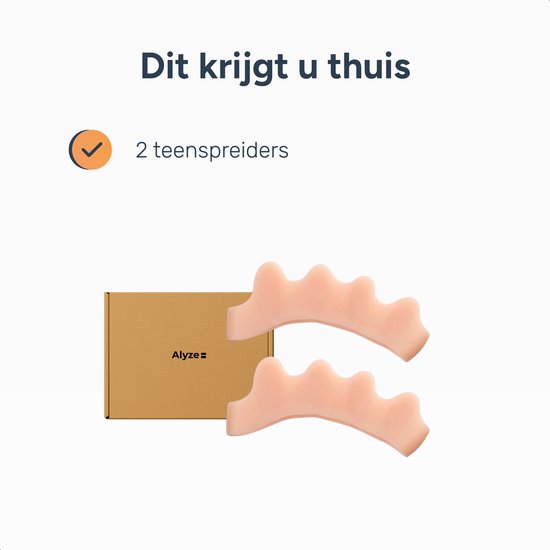 Alyze Toe Spread Silicon - 2 Stück - Hallux Valgus Corrector - Zehenschutz - Zehenspreizer - Zehenkorrektur - Hammer Toe Brace - Körperpflege