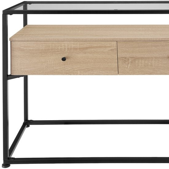 tectake - Konsolentisch Sideboard Reading - industriell - hellbraun - 101,5x41,5x80,5cm - 404691