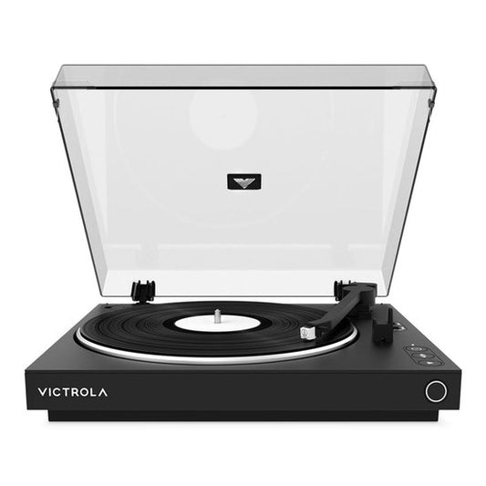 Victrola Automatischer Plattenspieler – Vorverstärker und Bluetooth – Schwarz