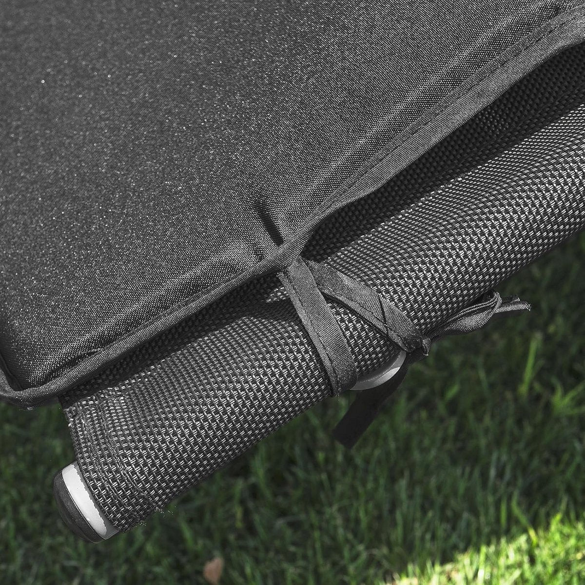 SoBuy OGS28-P02 Kissen für Schaukelstuhl – Ergonomisch – Kopfstütze – 170 x 50 x 5 cm – Schwarz
