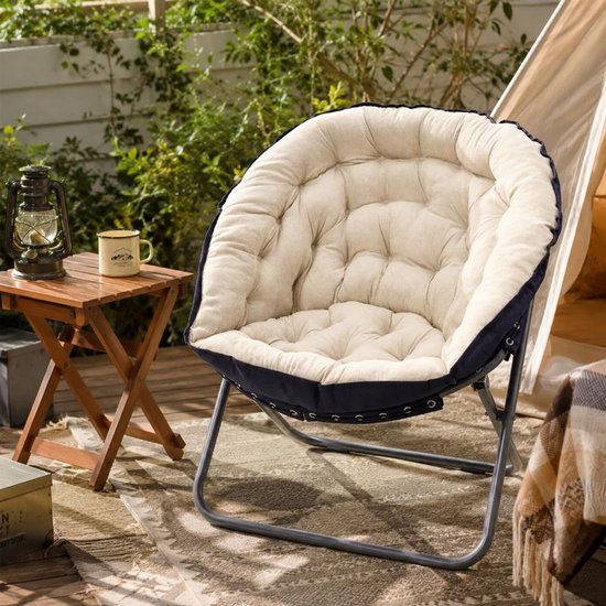 Moon Chair, zusammenklappbar – Campingstuhl – Liegestuhl – Verstellbar – Gepolsterter Klappstuhl