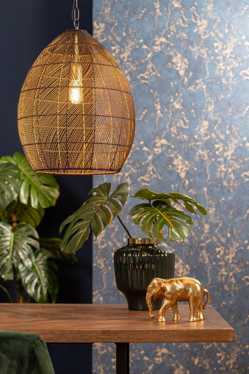 Licht & Wohnen Hängeleuchte Meya - Schwarz - Ø40cm - Modern - Hängeleuchten Esszimmer - Schlafzimmer - Wohnzimmer
