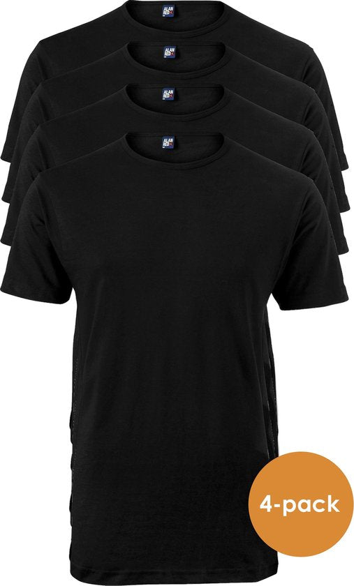 ALAN RED T-shirts Derby extra lang (4er-Pack) - O-Ausschnitt - schwarz - Größe: M