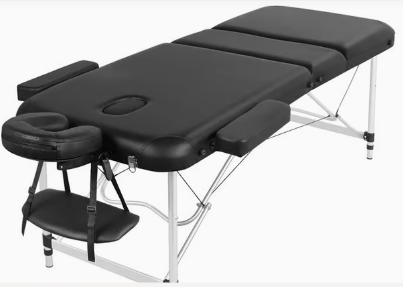 Yaheetech Massagetisch, tragbar und verstellbar, 3 Zonen – 213 x 92 cm – Höhe 67,5–88 cm
