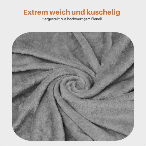 Goliving - Heizdecke mit Ärmeln - Waschbar - mit 9 Einstellungen und Timer - 195x125 cm -Grau