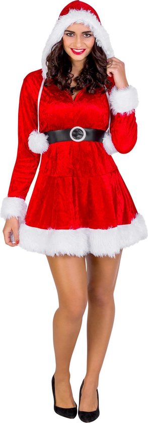 Dressforfun Damenkostüm Mrs. Santa Claus L - kostüm kleid kostüm halloween verkleiden partywear karnevalskostüm karneval party kleid - 300308