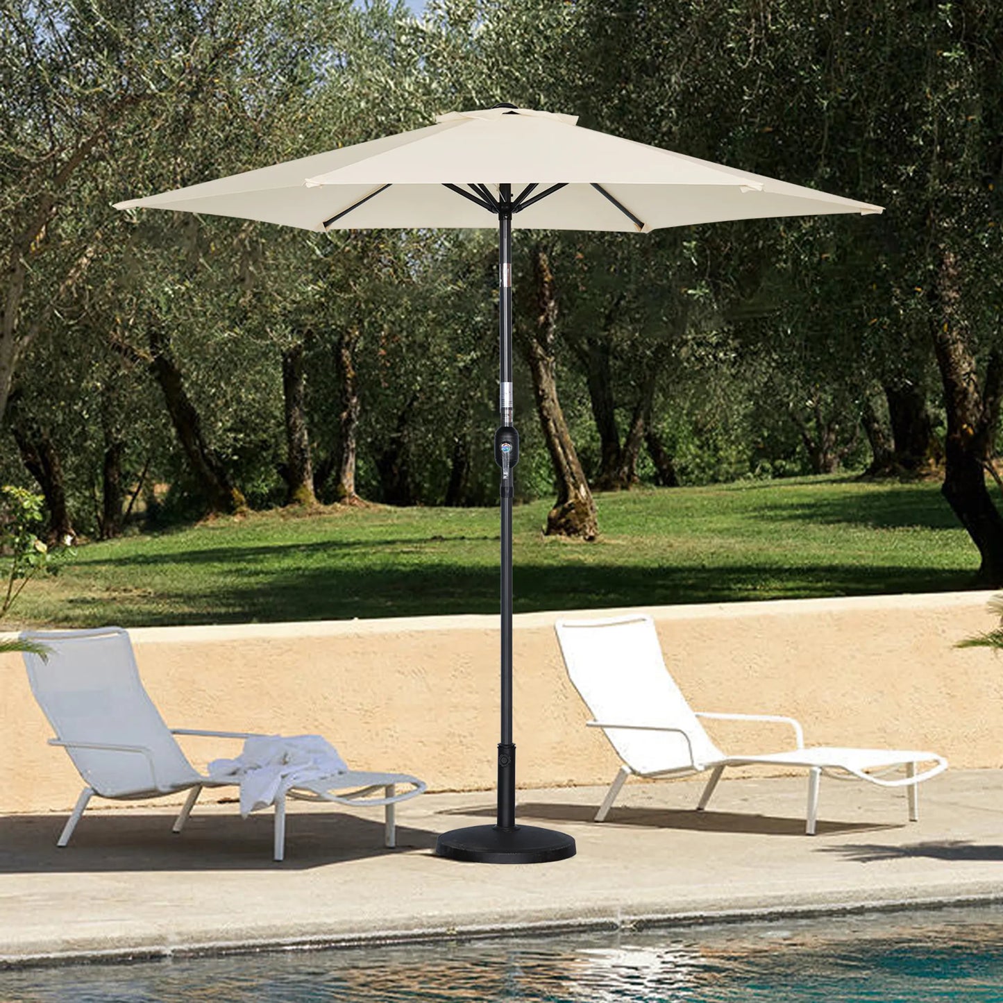 Angel Living Sonnenschirm - Ø270 cm - Kippbar - Creme