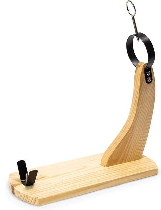Ceruzo Schinkenhalter - Aus Holz mit Metall - Spanischer Schinken 4-9 kg - 40x19x36 cm
