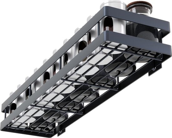 Noswo Kräutergestell hängend - Kräutergestell für Kräutertöpfe - Küchenregal hängend - 50 cm - Schwarz