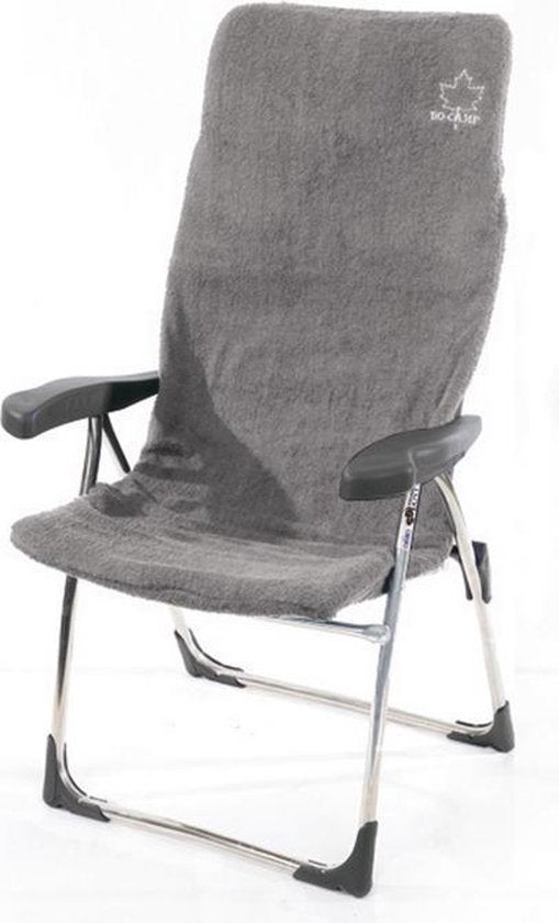 Bo-Camp – Stuhlauflage M – Universal – Gepolstertes Frottee – Grau