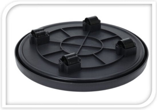 Pro Garden Pflanzenwagen - Kunststoff - dunkelgrau - rund - D35 cm - bis zu 50 Kilo