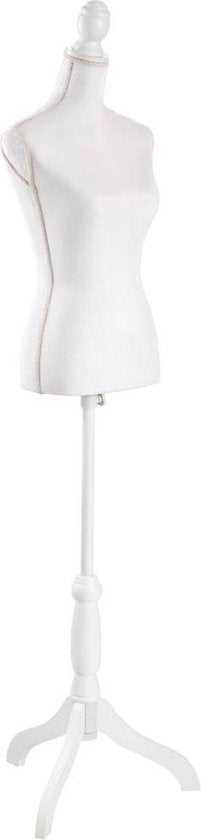 tectake - Schaufensterpuppe - Damen-Büsten-Torso - weiß - höhenverstellbar - 402566