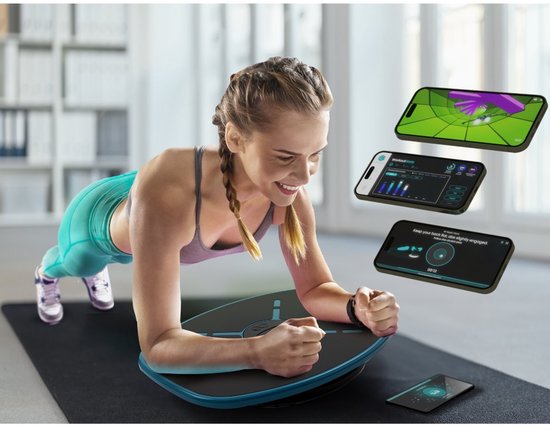 GoBalance Sport – Balance Board – Elektrisches Balance-Board – Gleichgewichtstrainer – Wackelkissen inklusive Spielen – Balance-Kissen – inklusive App