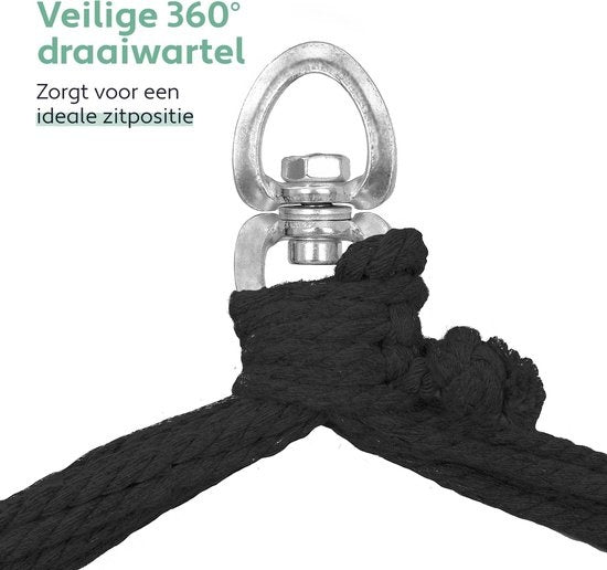 Vita5 XXL Hängesessel - innen und außen - inkl. 2 Kissen - Getränkehalter - Bücherfach - Erwachsene - Kinder - maximale Belastung 150kg - grau