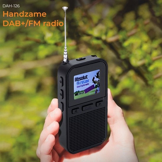 Denver DAB-Radio - Tragbares Radio - Batterien \u0026 Netzstrom - 60 Voreinstellungen - Reisewecker - DAH126 - Schwarz