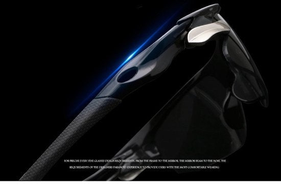 GarpexÂ¬Ã† Radsportbrille - Sportbrille - Polaroid Sonnenbrille - Sonnenbrille - Rennrad - Mountainbike - Motorrad - Schwarzer Rahmen, graue Gläser