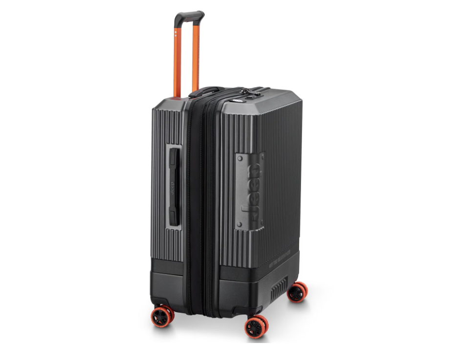Jeep Handgepäckkoffer, erweiterbar, 37 l, JH001A – Anthrazit – Polycarbonat – 55 x 40 x 21/24 cm.