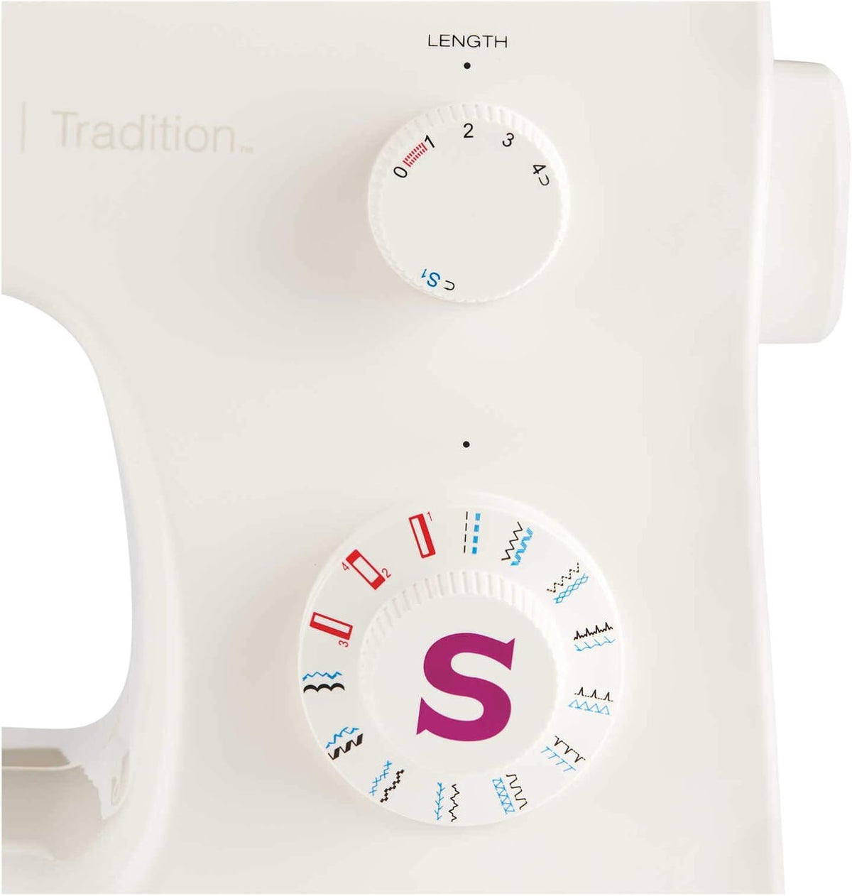 Singer Tradition 2263 Nähmaschine – 23 Stichprogramme – 44,8 x 22,4 x 36 cm – 85 W – Weiß
